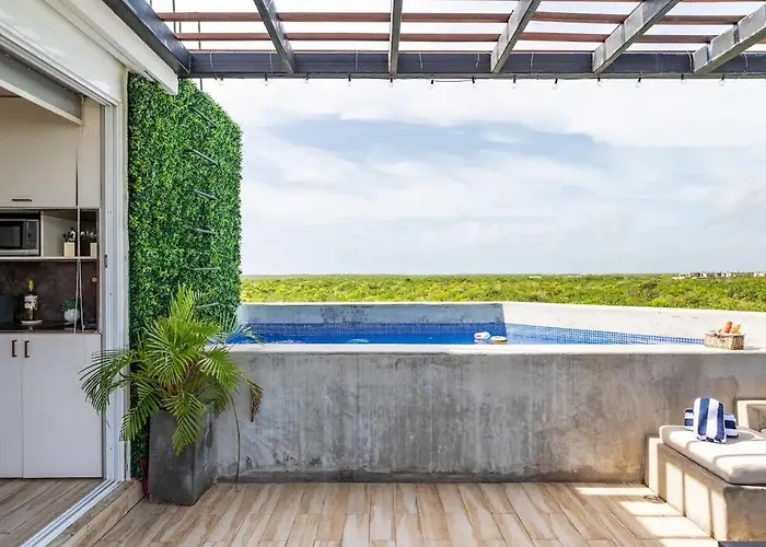 3br Penthouse With Rooftop Pool Near Centro Appartement Tulum